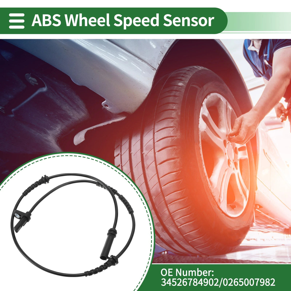 ABS Wheel Speed Sensor No. 34526784902 for BMW 528i xDrive/550i (2008–2016)