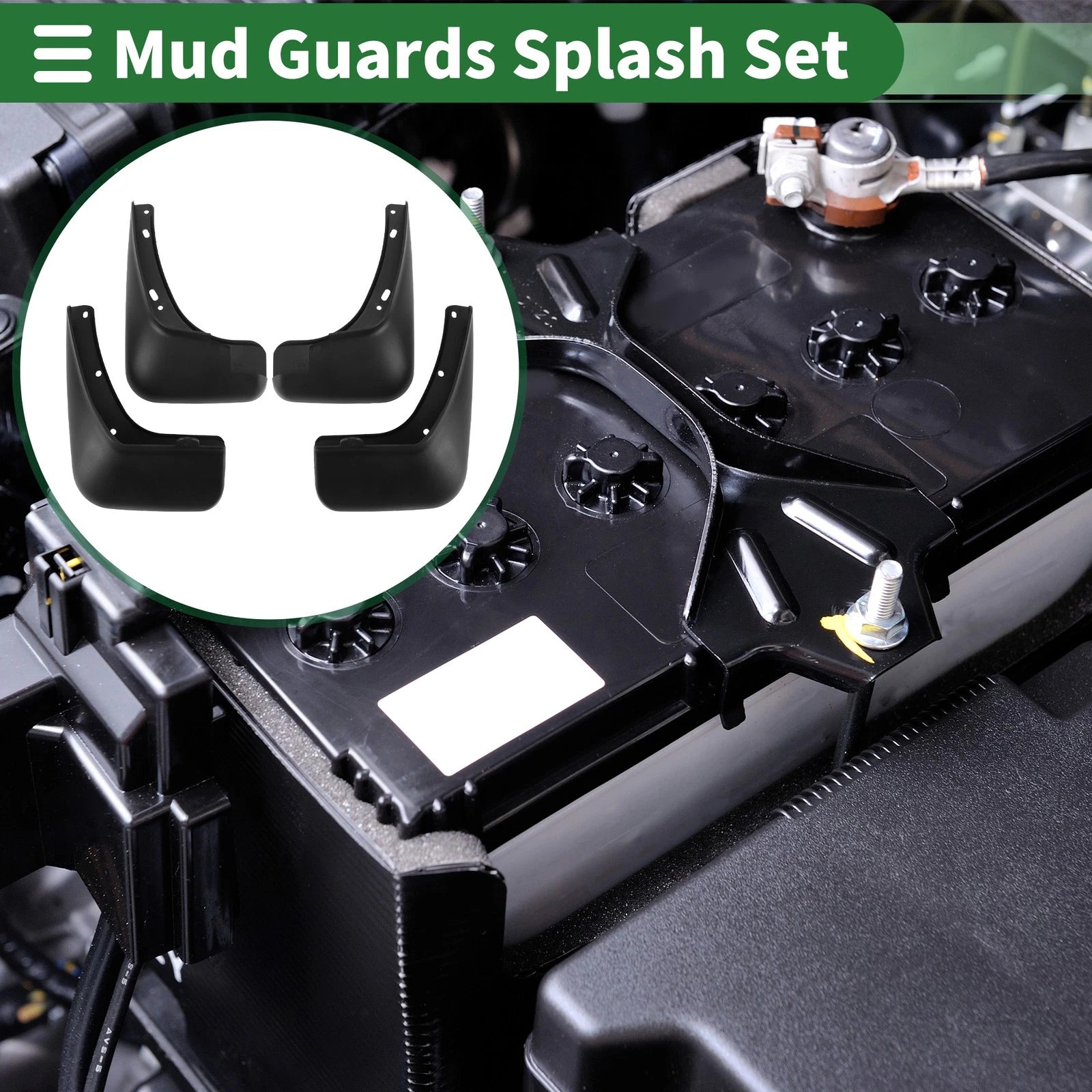 Mud Flaps Splash Guards Front Set with Mounts for Hyundai i30 (2009–2015)