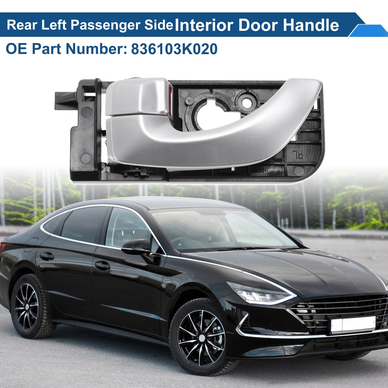 Rear Left Interior Door Handle Replacement for Hyundai Sonata (2015–2019)
