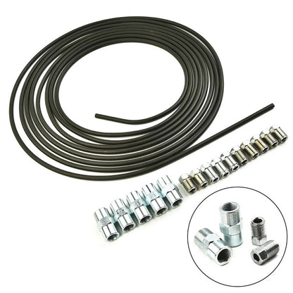 Brake Line Brake Pipe 5M 4.75MM with 10X Screws & 5 Connectors