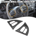 2 Pcs Steering Wheel Cover Trim Carbon Fiber Pattern for BMW X5 E70 (2007–2013)