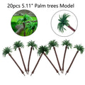 20pcs Coconut Palm Model Trees for Miniature Dioramas (DIY)