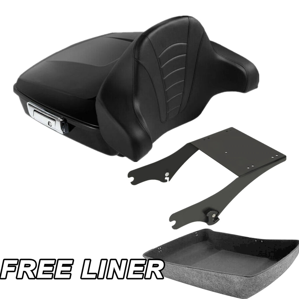 Matte Chopped Trunk Pad Mount Rack for Harley Electra Glide (1997–2008)