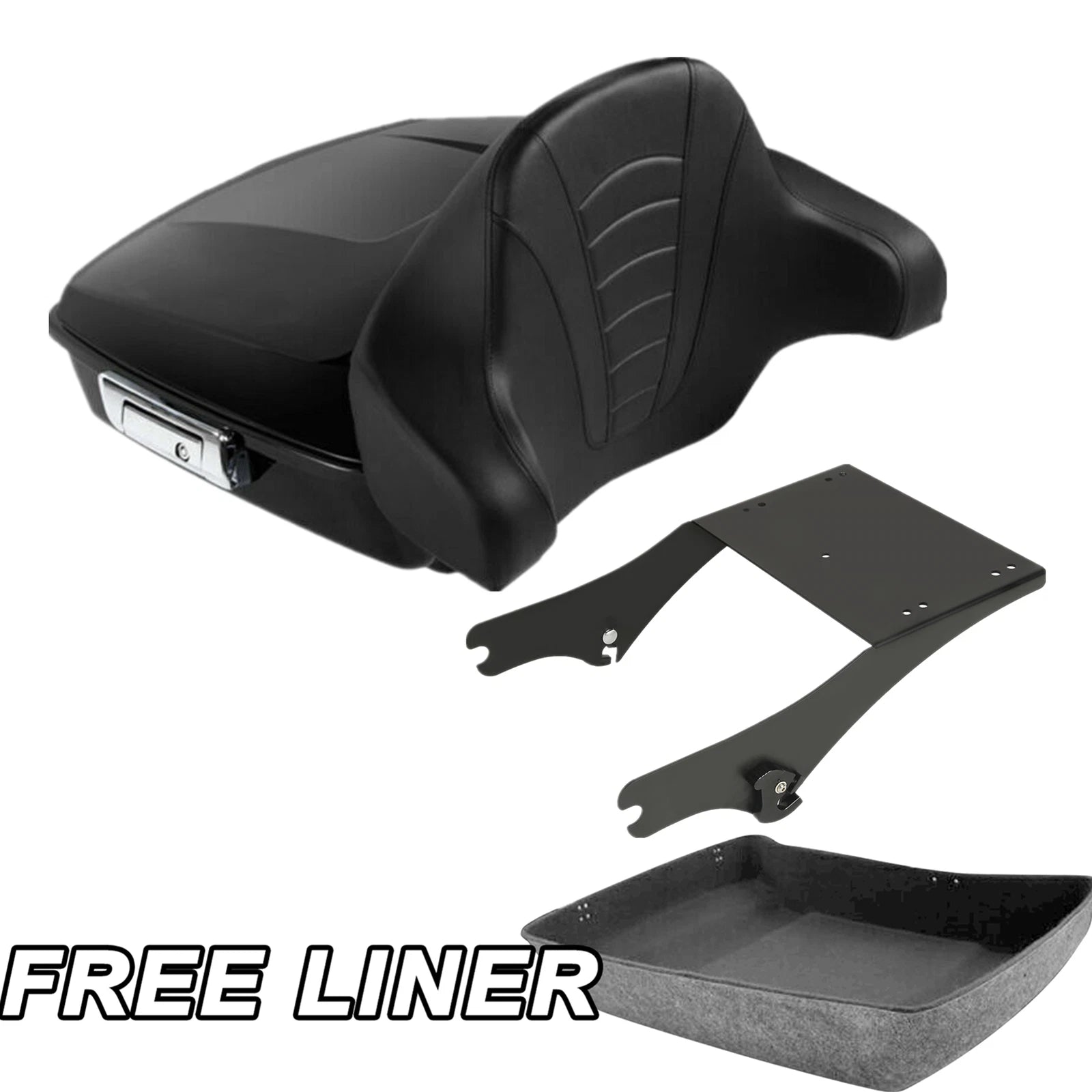 Matte Chopped Trunk Pad Mount Rack for Harley Electra Glide (1997–2008)