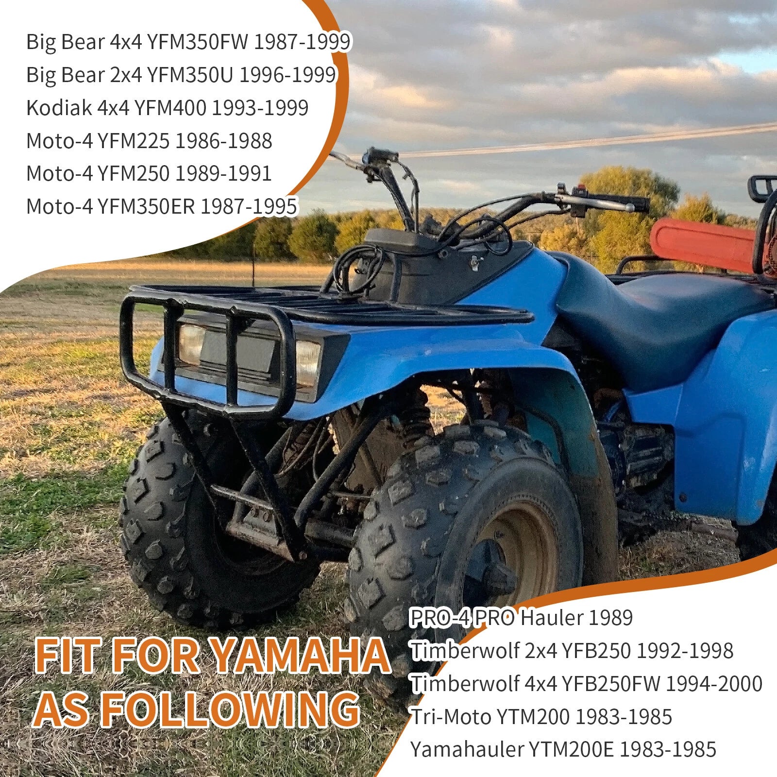 Air Box Lid Cover Cap & Seal for Yamaha Moto-4 YFM225 YFM250 YFM350ER (1986–1995)