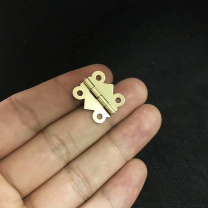 20Pcs Mini Hinge For Jewelry Chest Gift Music Box Craft Accessories 2017mm Gold