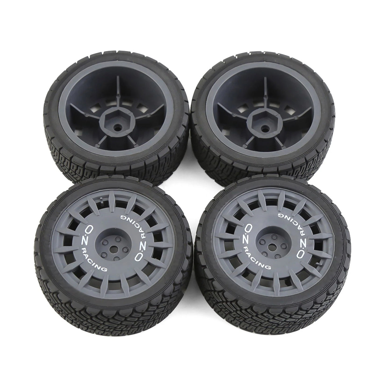 Set of 4 Tires for 1/10 RC Car (67mm Outer Diameter, 12mm Hex)