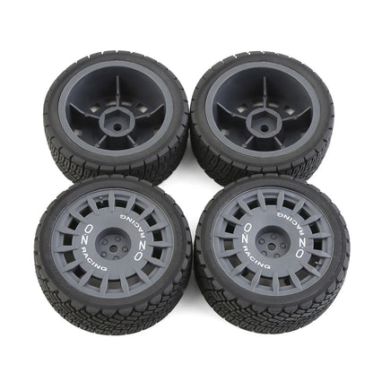 Set of 4 Tires for 1/10 RC Car (67mm Outer Diameter, 12mm Hex)