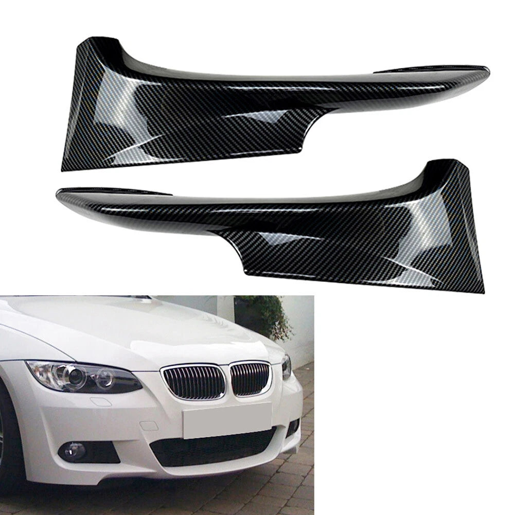 2X Front Bumper Lip Corner Splitters Carbon for BMW 3 Series E92 E93 (2007–2013)