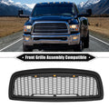 Front Grille Assembly Replacement for Dodge Ram 1500 (2009–2010) Matte Black