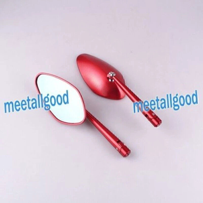 Set of 2 Leaf Style Rear View Side Mirrors for Motorcycle
