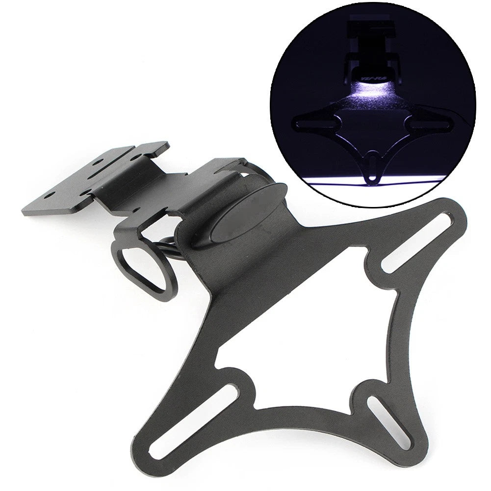 LED Fender Eliminator License Plate Holder Bracket Kit for Yamaha R6 (2017–2018)
