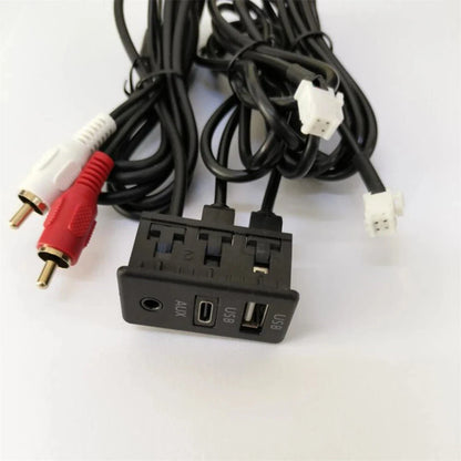 USB & Type-C Interface Extension Cable Adapter for Car Navigation (4 Pin, 6 Pin)
