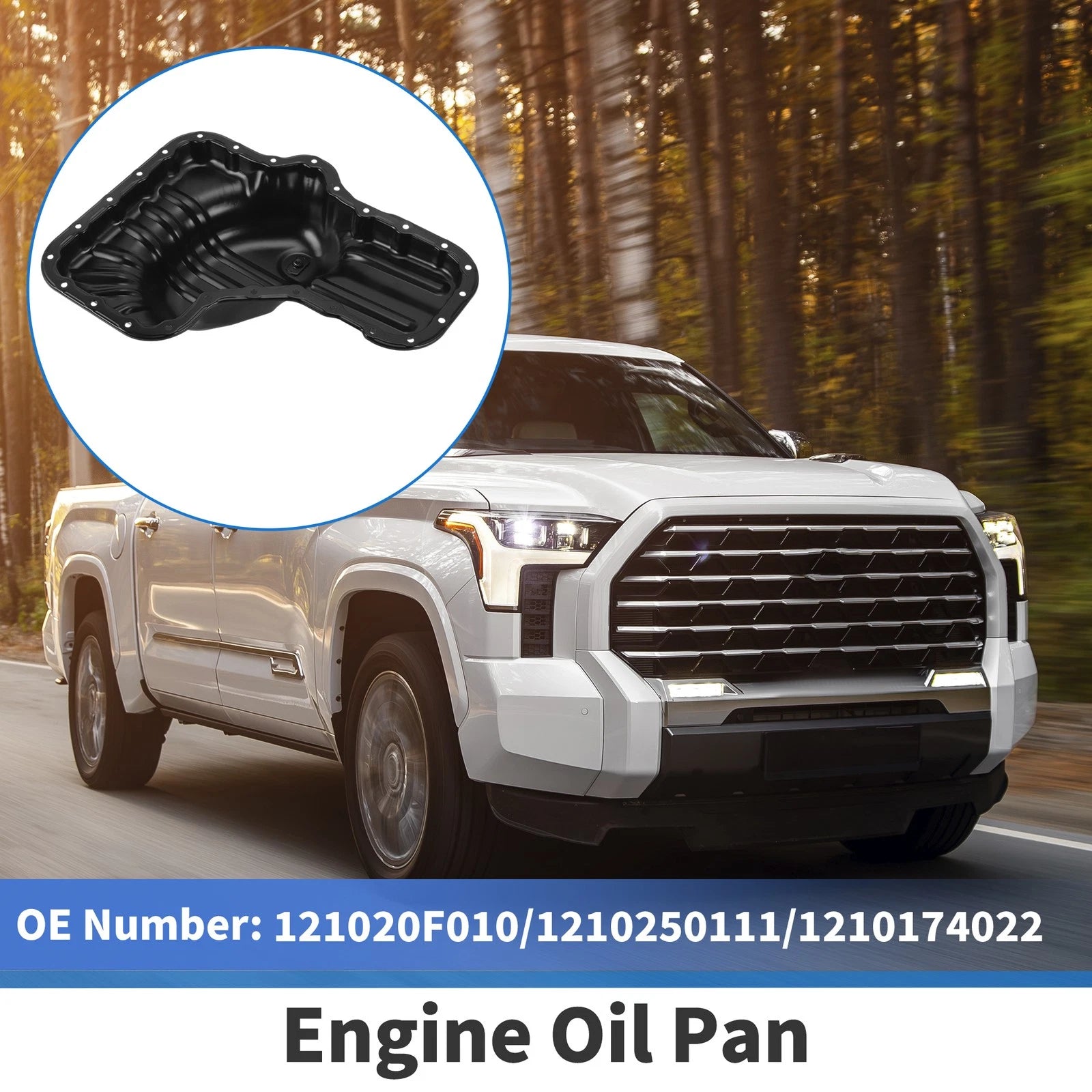 Engine Oil Pan Replacement for Toyota Tundra (2000–2006) Steel Black