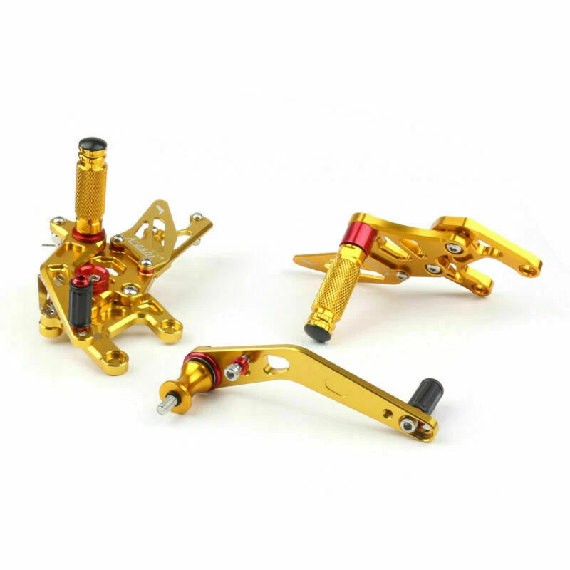 Aluminum Rearsets Footpeg Pedals for Honda CBR 1000RR (2012–2018) Gold T9