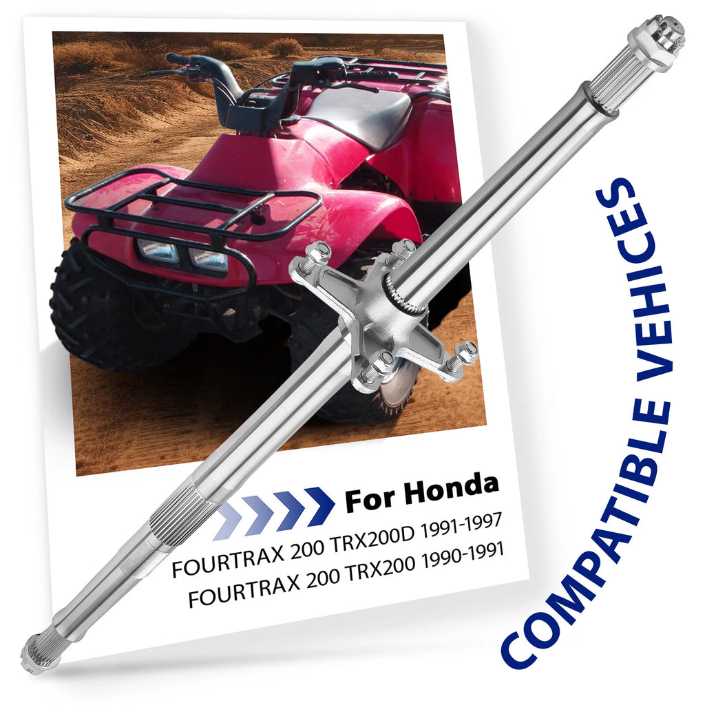 Rear Wheel Axle Shaft with Nuts for Honda FourTrax TRX200D (1991–1997)
