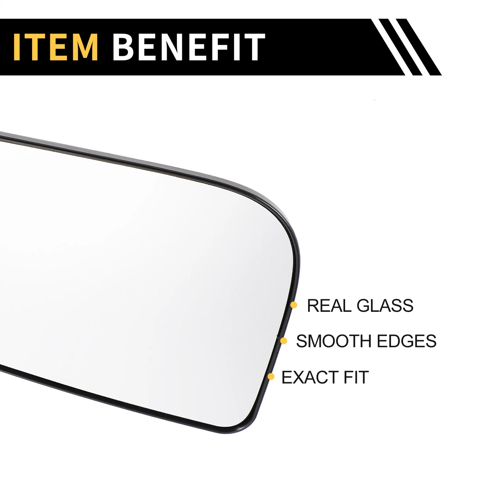 Right Mirror Glass Replacement for Dodge Ram 1500 (No. 68079362AA)