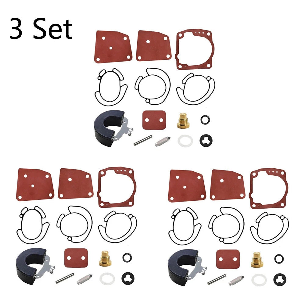 Set of 3 Carburetor Repair Kits for Johnson Evinrude (18-7247, 438996, 436852)