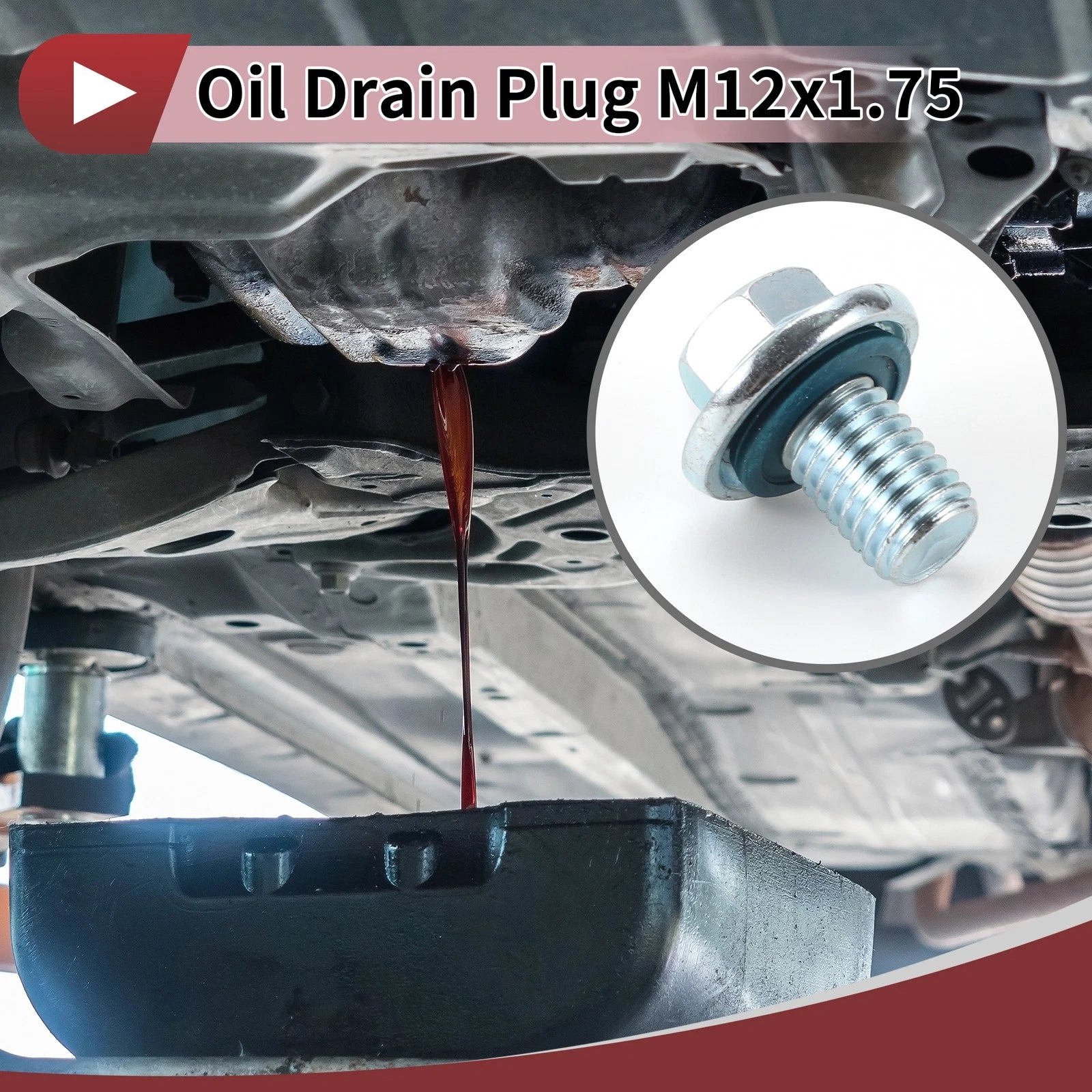 Aluminum Oil Drain Plug Replacement Set for Buick Cadillac Chevrolet (2005–2015)