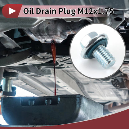 Aluminum Oil Drain Plug Replacement Set for Buick Cadillac Chevrolet (2005–2015)