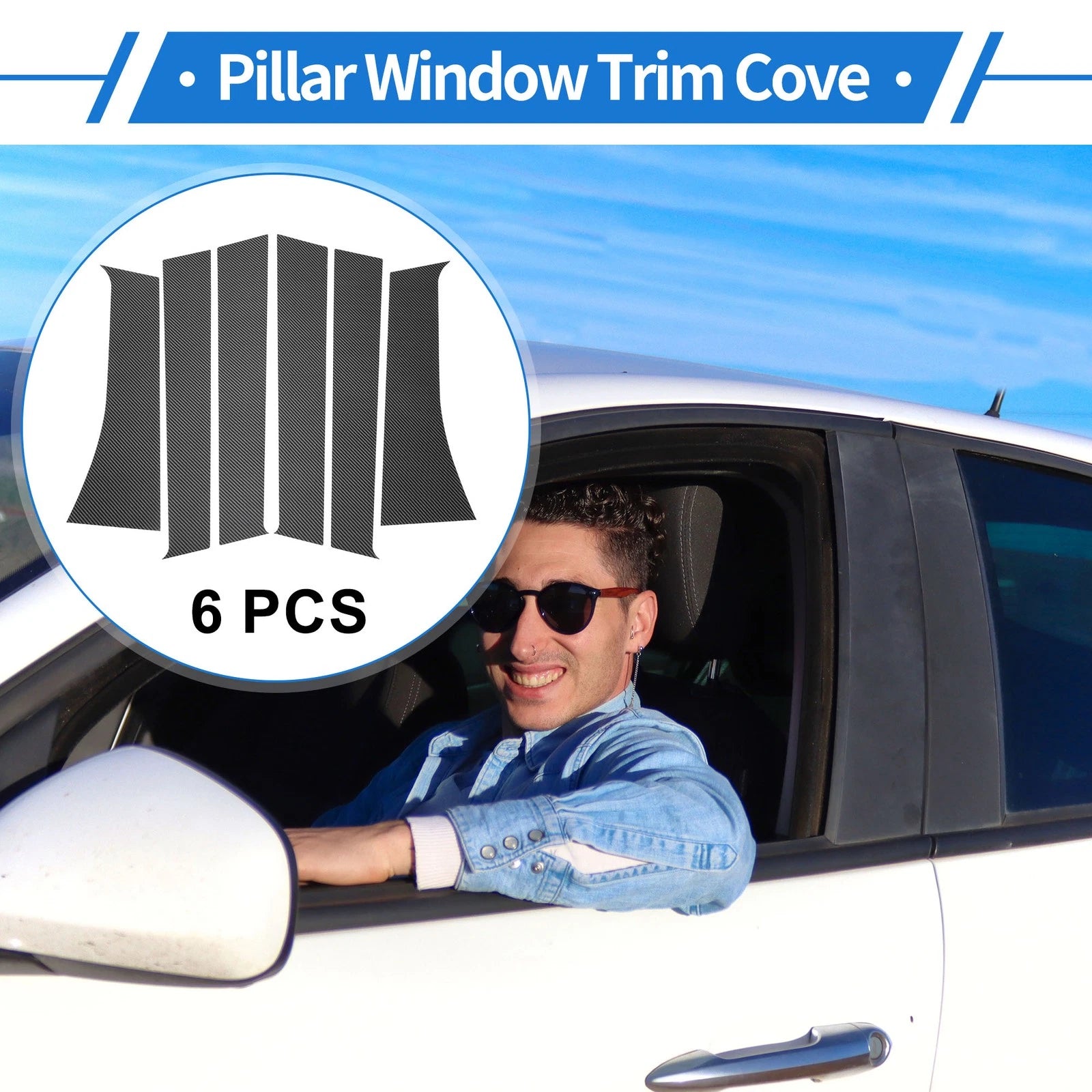 Door Pillar Window Trim Kit 6 Pc Replacement for Mitsubishi Xpander (2018–2023)