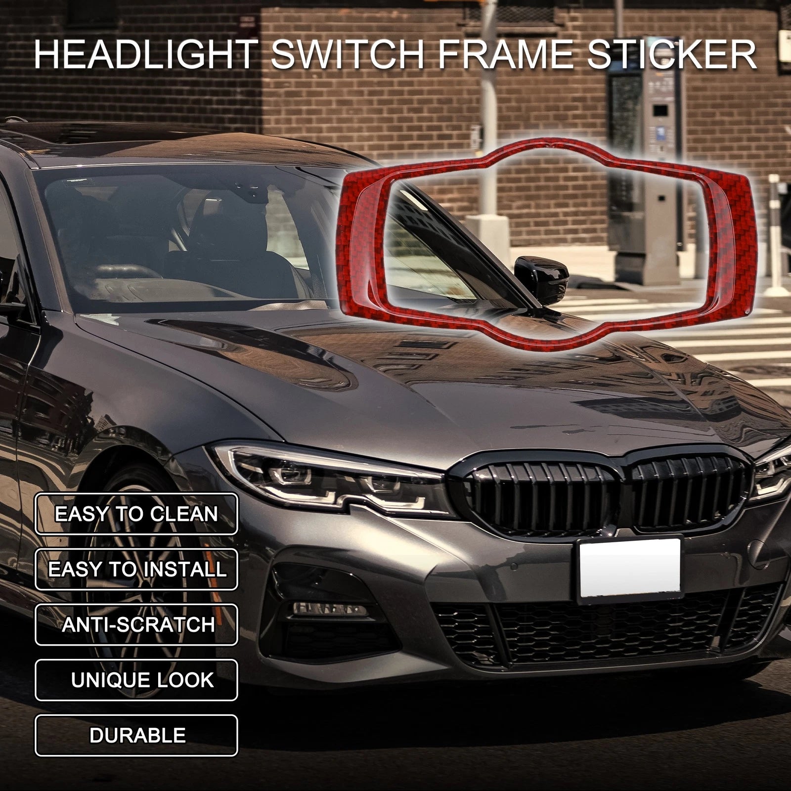 Headlight Switch Frame Bezel for BMW 3 Series E90 E92 E93 (2005–2012)