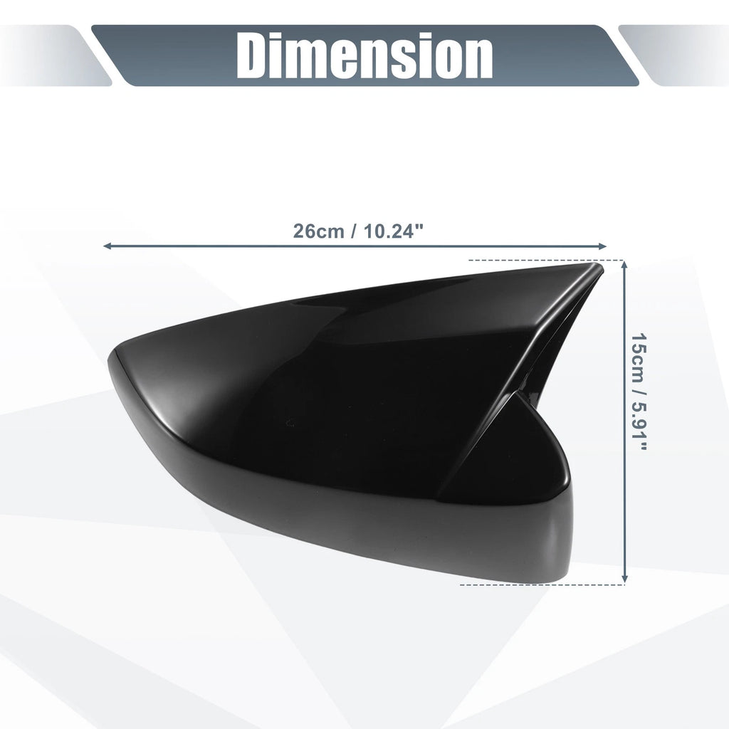 Rearview Mirror Cover Overlay Gloss Black Replacement for Subaru BRZ (2012–2020)