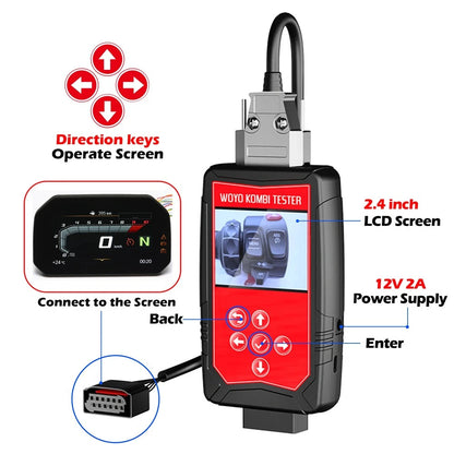 WOYO MOTO002 TFT Display Screen Tester For BMW KOMBI ECU Module Diagnostic Tool