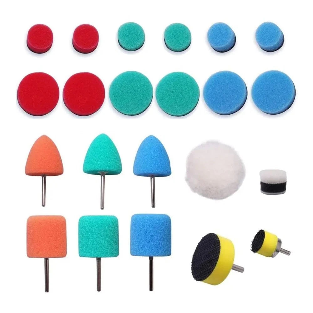 22 pcs Polishing Pads for Mini Polisher Foam Wool Shank Backing