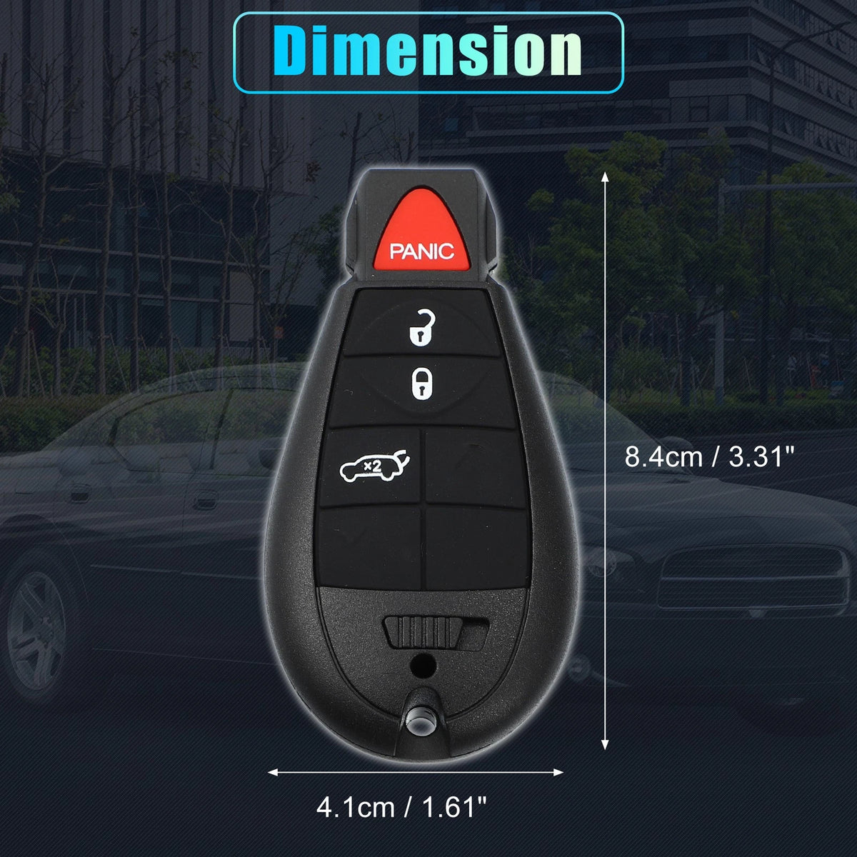 Keyless Entry Remote Key Shell Cover 4 Button for Dodge Chrysler (2011–2018)