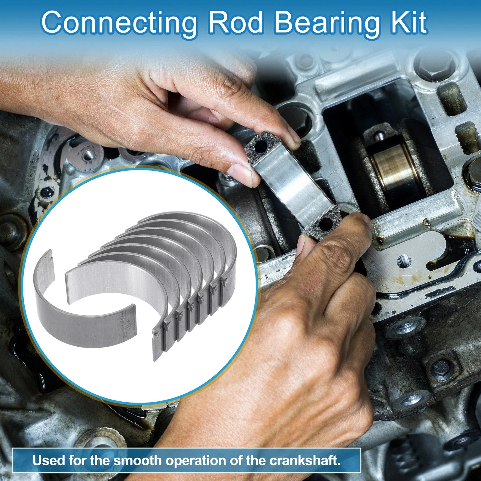 Connecting Rod Bearing Set Replacement for Chevrolet Blazer (2020–2024) 8 Pc