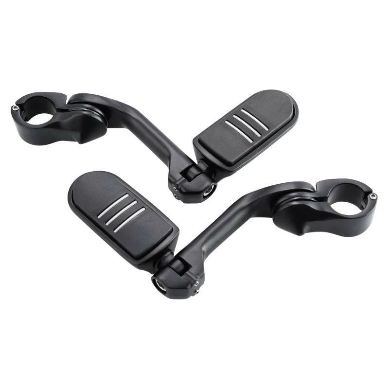 Matte Black Highway Engine Guard Footpegs Mount for