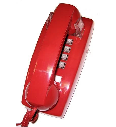 Cortelco 2554-V-RD Wall Phone with Volume Control Red