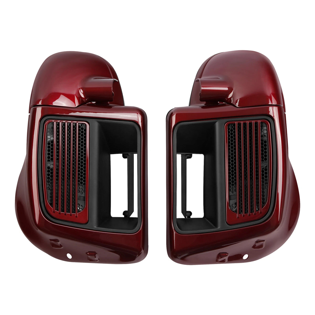 Lower Vented Fairings for Harley Touring Glide (2014–2023) Mysterious Red Sunglo