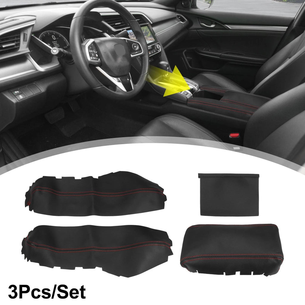 3Pcs Armrest Cover Set Replacement for Honda Civic 10th Gen (2016–2020)