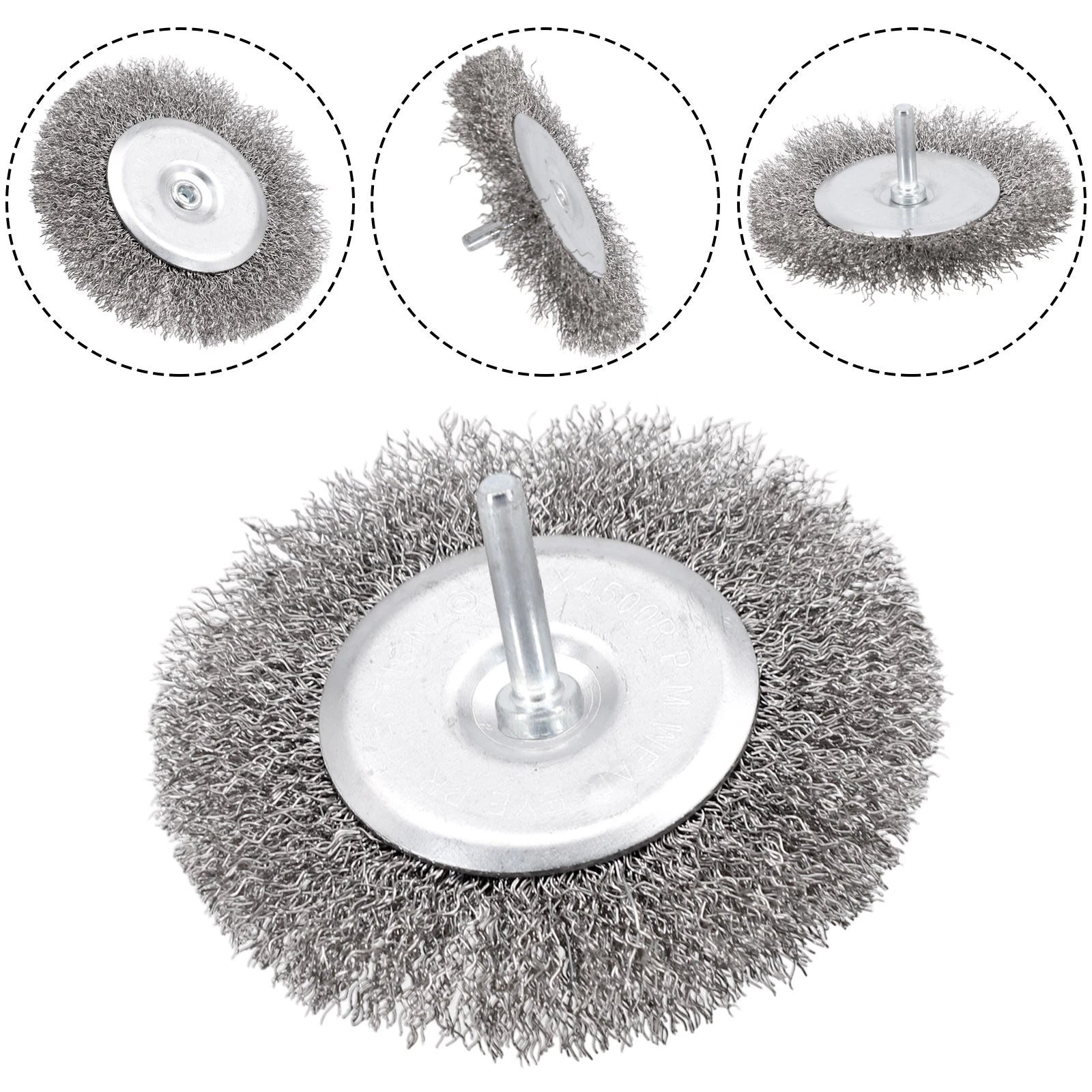 Drill Wire Brushes for Cleaning Rust on Surfaces (Set of 4)