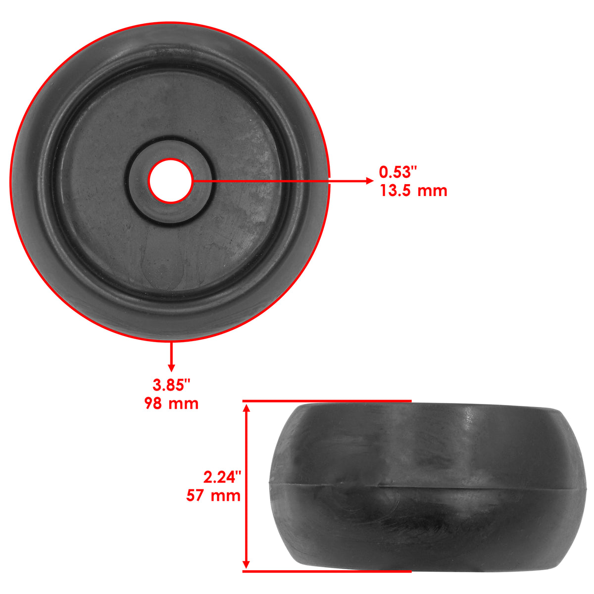 Deck Wheels with Hardware Kit for Massey Ferguson 3000 MF130 MF2000 (2000–2010)