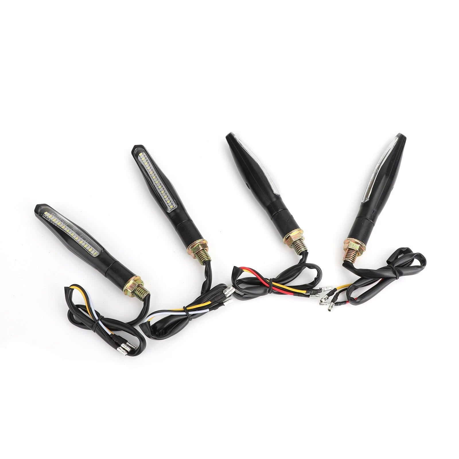 4X Sequential Flowing LED Turn Signal Indicator Lights for Motorcycle (T9)