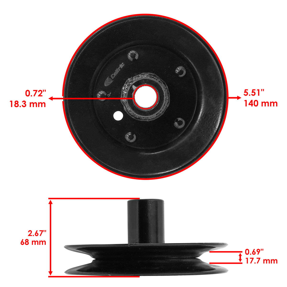Deck Spindle and Pulley Replacement for White Outdoor LT-14 LT-16 (1984–2004)