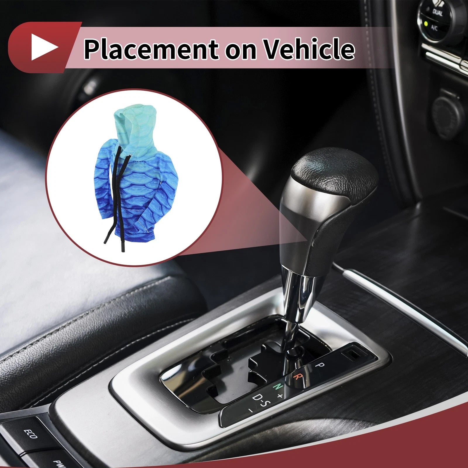 Gear Shift Knob Cover for Automotive Manual (Gradient Blue)