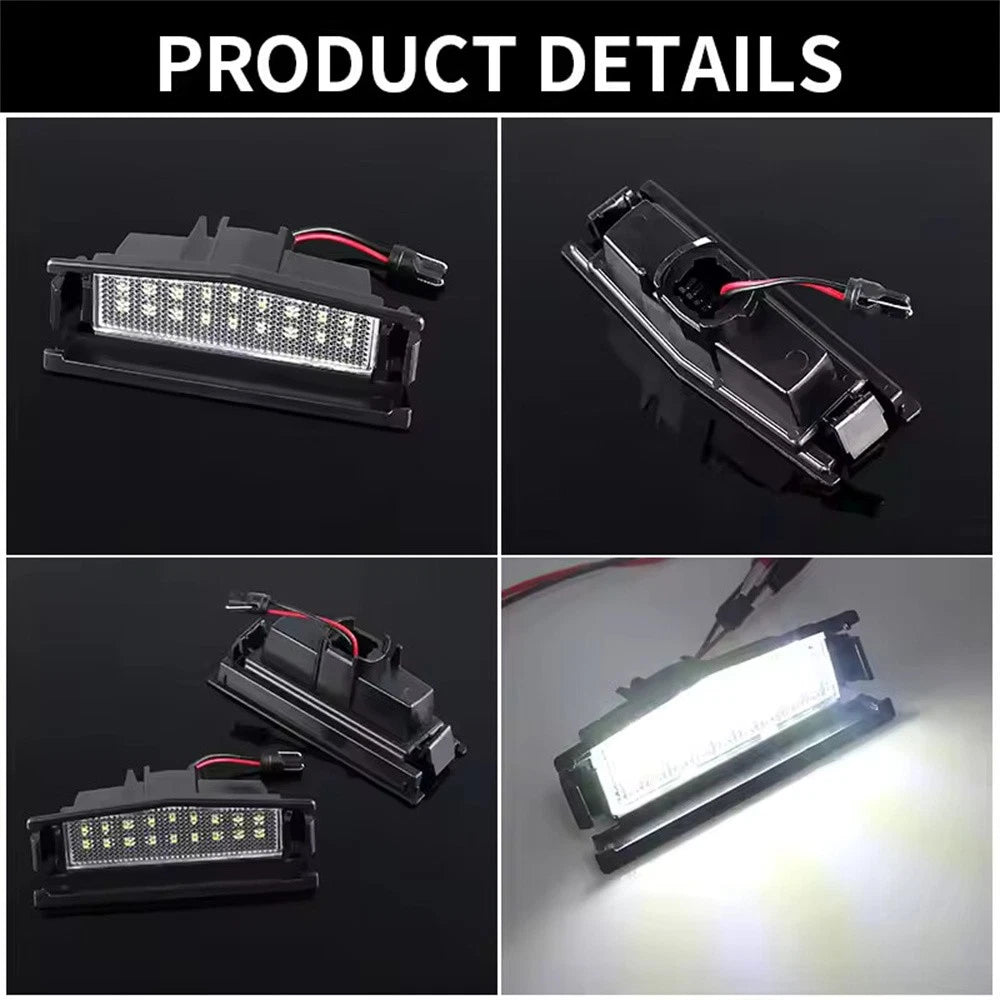 2Pcs White LED License Plate Light for Mazda MX5 Miata (2016–2022)