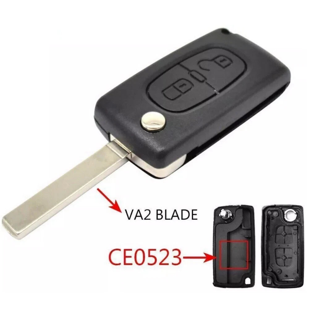 2 Button Remote Control Key CE0523 VA2 for Citroen C3 Picasso C2 C4 C8