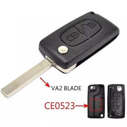 2 Button Remote Control Key CE0523 VA2 for Citroen C3 Picasso C2 C4 C8