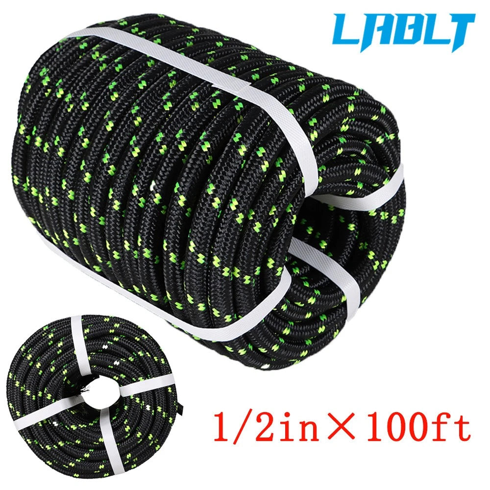 1/2" Double Braid Polyester Rope for Rigging (Breaking Strength 6180lbs)