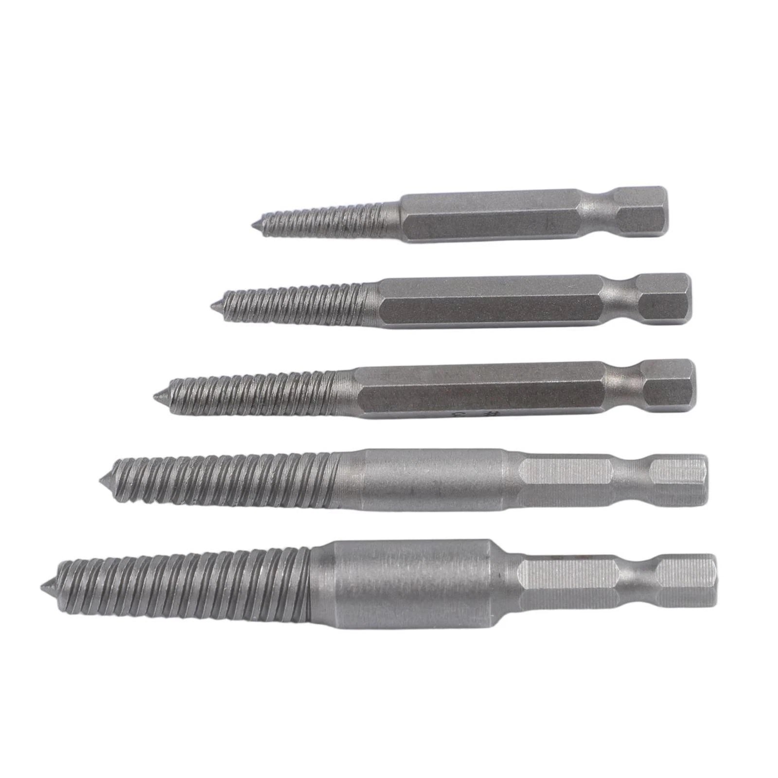 5 Pcs Hex Screw Extractors for Universal Use (1/4 Inch)