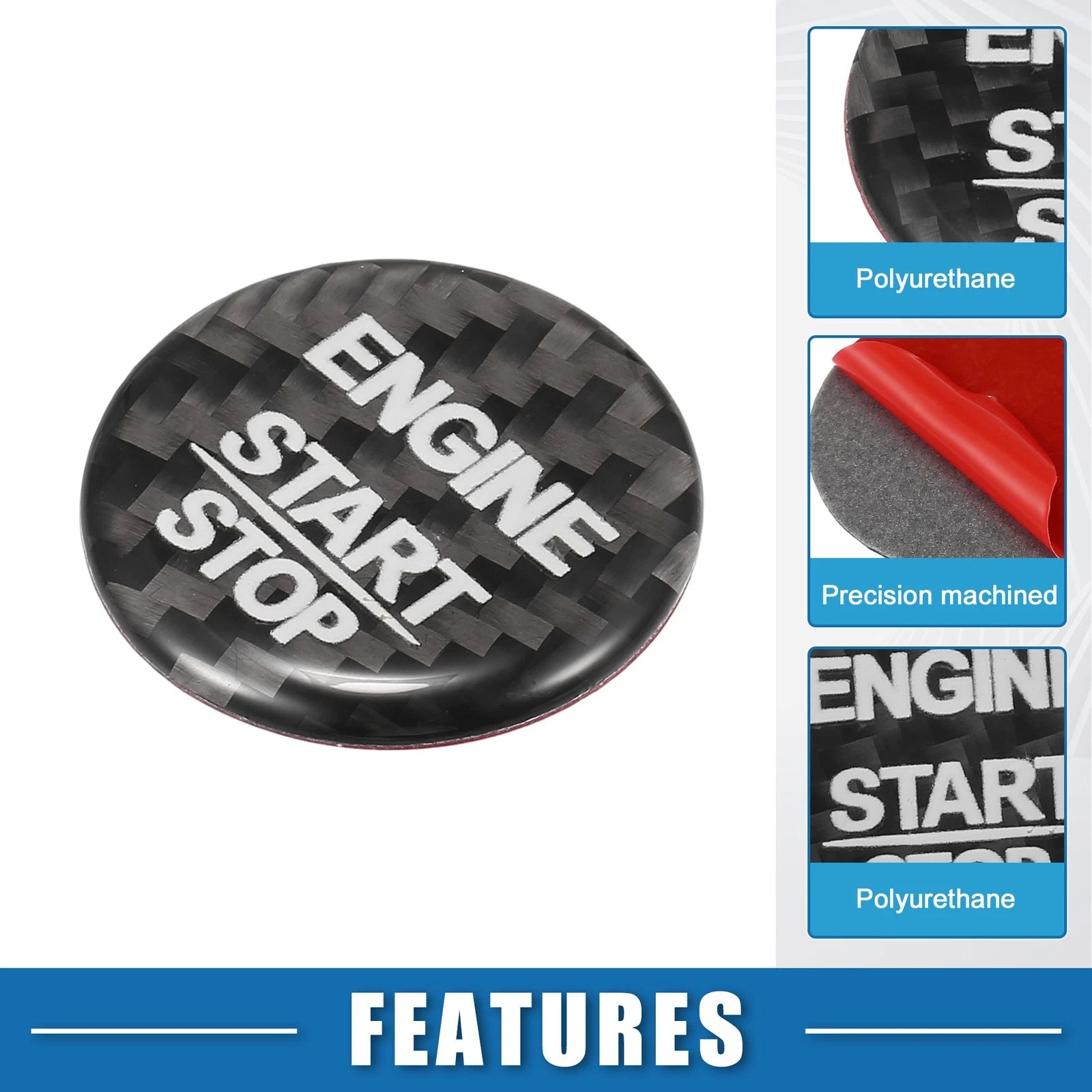 Push Start Button Cover Trim for Mercedes Benz Black (2005–2015)