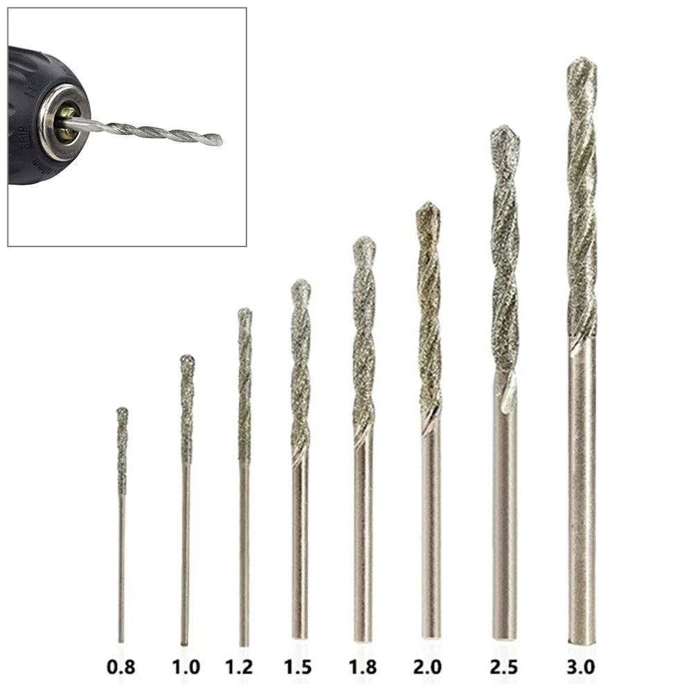 8-Piece HSS Diamond Coated Drill Bits Kit for Power Tools
