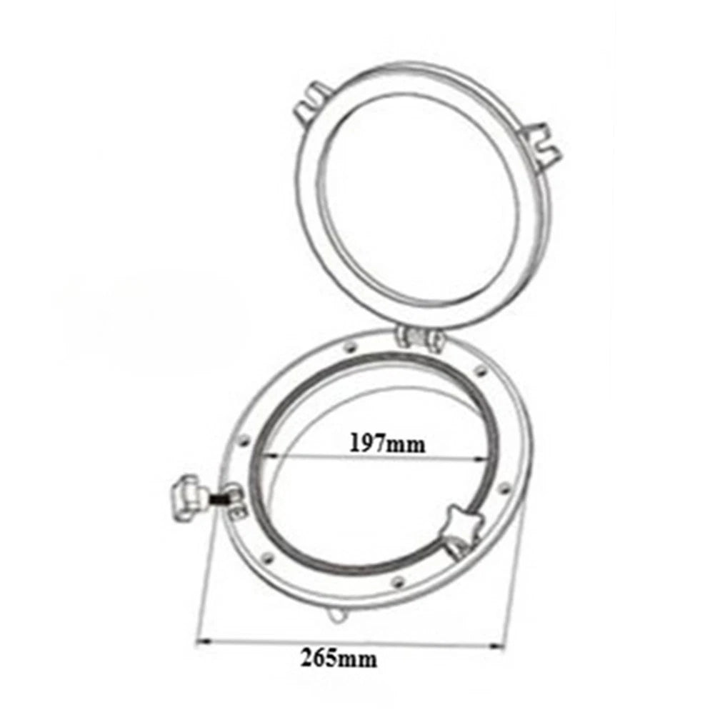 26CM Round Window Porthole for Boats (Advanced Materials)