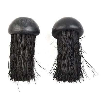 Fireplace Brush Head for Hearth (Replacement, Round, Black)