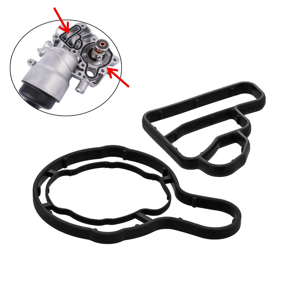 2X Engine Oil Filter Housing Seal for Audi A4 A5 A6 A8
